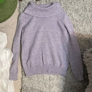 Croft & Barrow Light Purple Cowl Neck Sweater